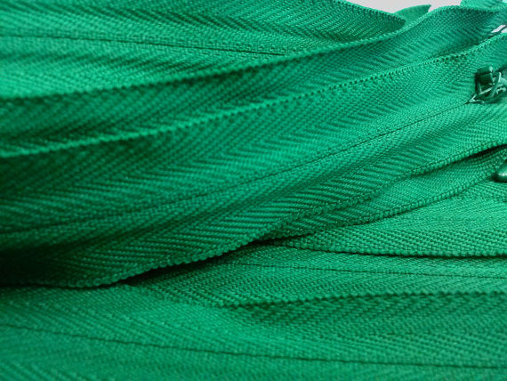 Dark Green Invisible Zippers 13 Inches Color 876 - ZipUpZipper