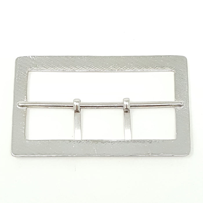 Silver Rectangular Belt Buckle 3.5 inches
