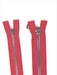Wholesale Red Glossy Gun Metal Two-Way Separating Zipper in 5MM or 8MM Open Bottom - Choose Length - - ZipUpZipper
