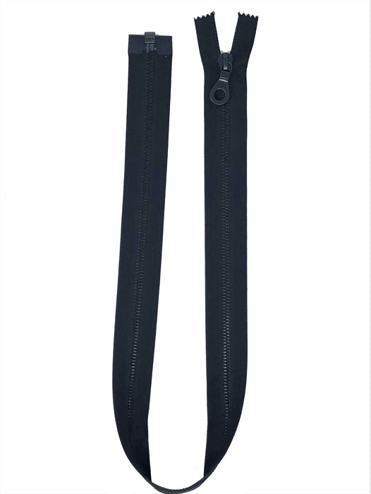 Black Riri Jacket Zipper 6MM Gun Metal Finish Separating -