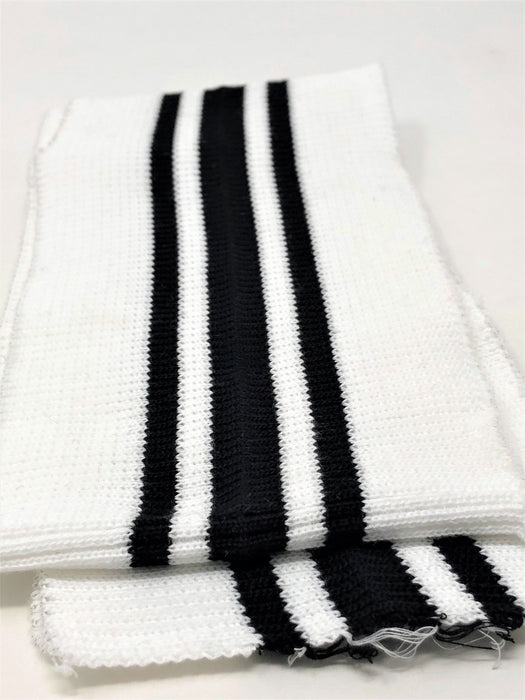 Wholesale Rib Knit Fabric Cotton White / Black Stripes - ZipUpZipper