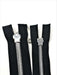 Wholesale Black Glossy Silver Two-Way Separating Zipper in 5MM or 8MM Open Bottom - Choose Length - - ZipUpZipper