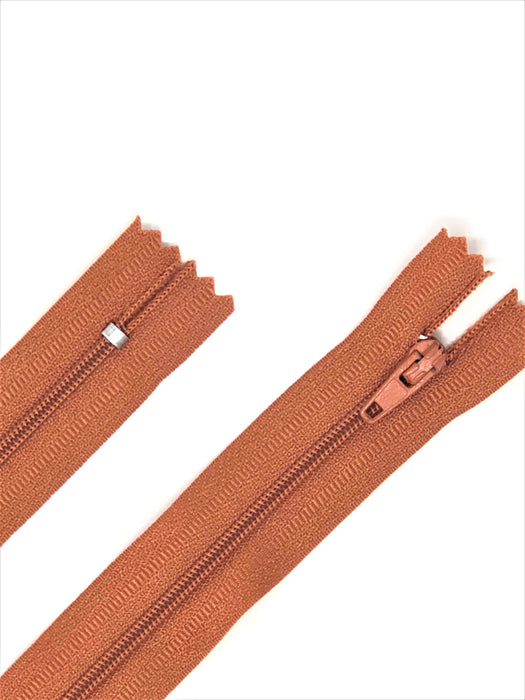 Pumpkin Brown #699 Generic Nylon Zipper 12-22 Inches #3 Closed -Wholesale-