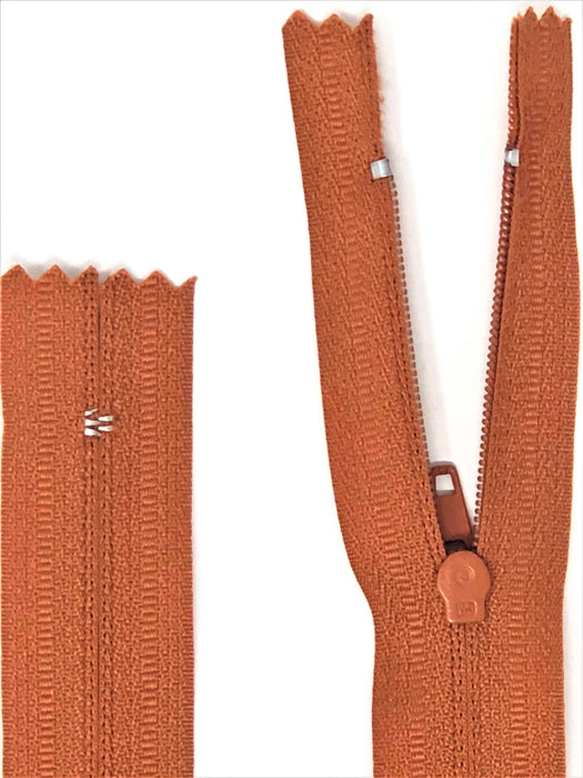 Pumpkin Brown #699 Generic Nylon Zipper 12-22 Inches #3 Closed -Wholesale-