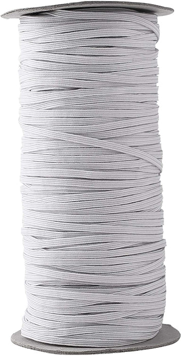 Stretch Elastic Flat Knit Full Roll 1/4" to 2"   -Choose Black OR White *1 Roll Per Quantity*