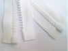 White Molded Plastic Jacket Zipper 28 Inches 5MM SEPARATING - ZipUpZipper