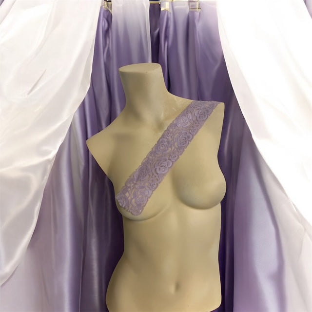 2 Yard stretch rayon lace purple 2 inch