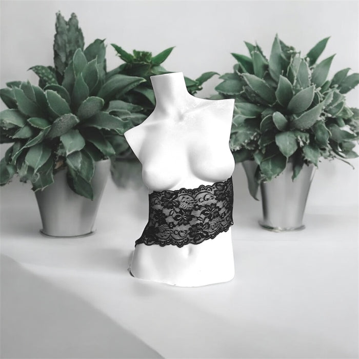 1 yard black stretch lace 5"