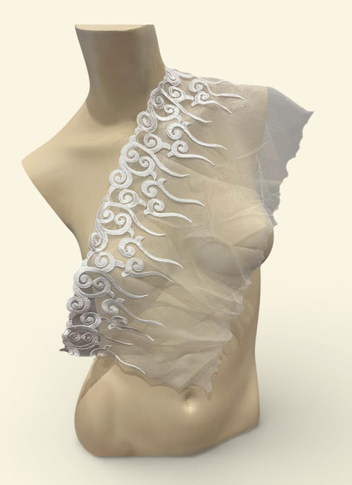 1 Yard mesh lace edge 10" wide 5.00 Yd