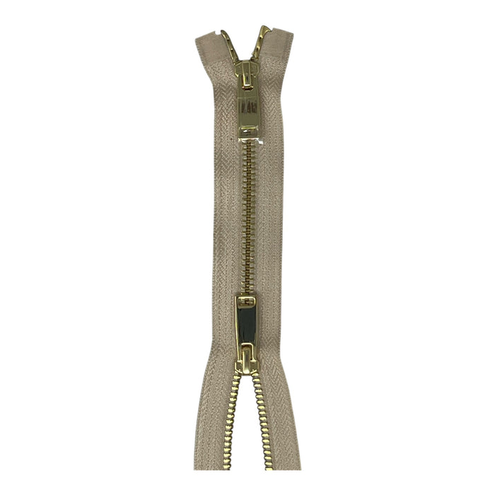 Shiny 5MM Polished Nickel Two-Way Separating Open Bottom Zipper, Assorted Colors | 36 Inch Length
