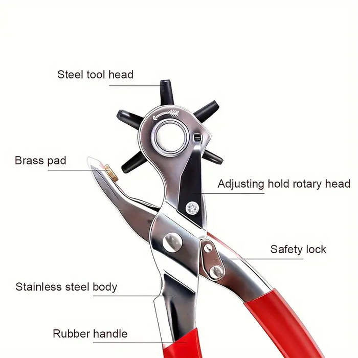 Leathercraft Hand Tool Kit: Professional Hole Punch Plier Set for Punching Eyelets, Setting Machine Bags &amp; Crafting Watchbands&nbsp;