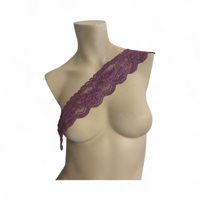 2.5" Purple Wide Stretch Floral Elastic Lace Trim 2 Yard