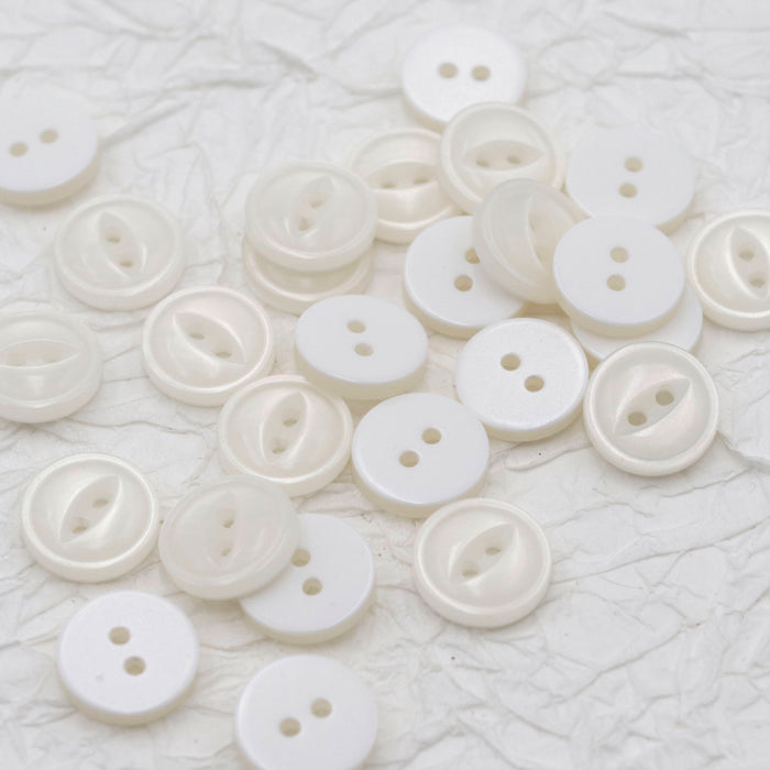 144 white MOP mother of pearl shirt button