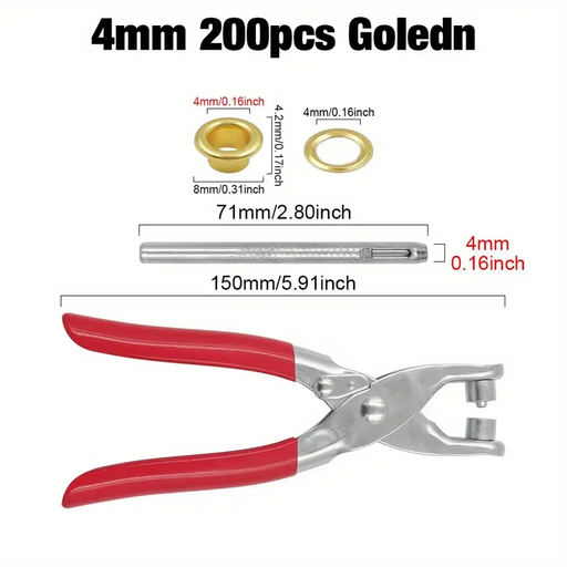 4mm Eyelet Set with Installation Tools - Durable & Easy — ZipUpZipper 4mm Eyelet Set with Installation Tools - Durable & Easy — ZipUpZipper