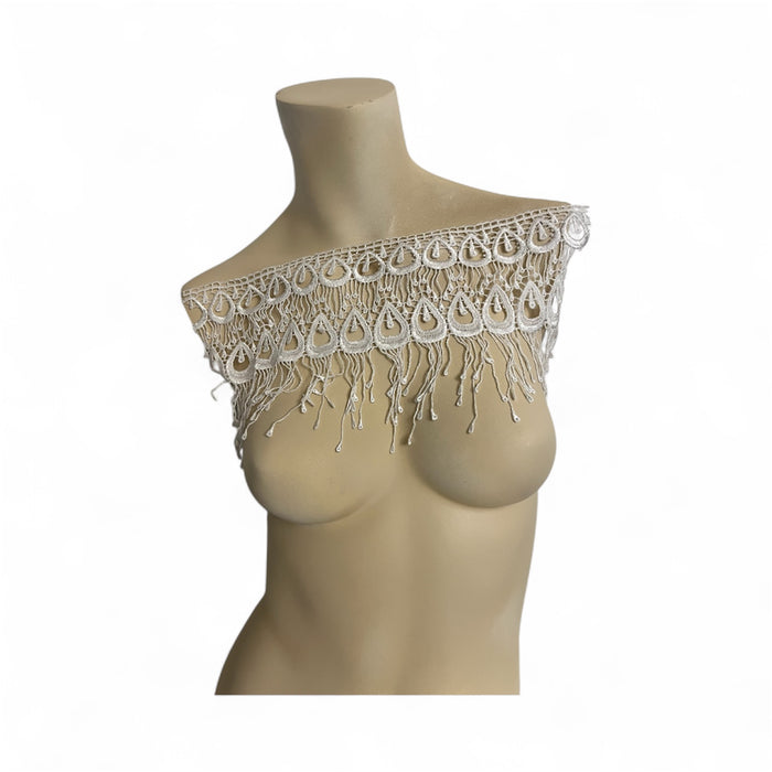 1 Yard 7" Gabi's Ultra Wide Polyester Venice Lace Trim: White