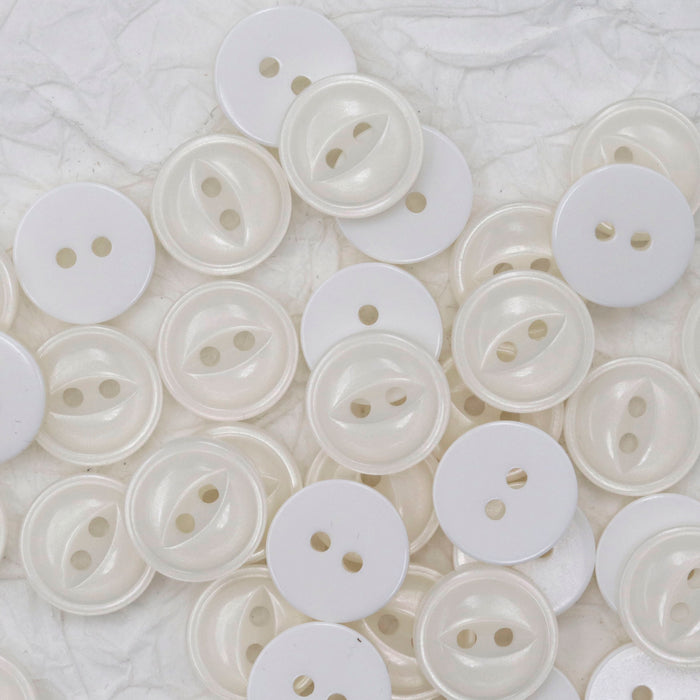 144 white MOP mother of pearl shirt button