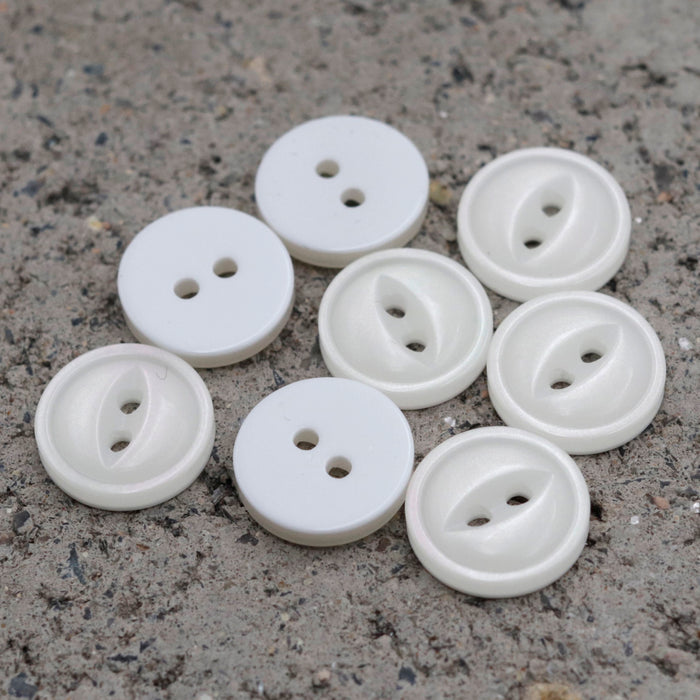 144 white MOP mother of pearl shirt button