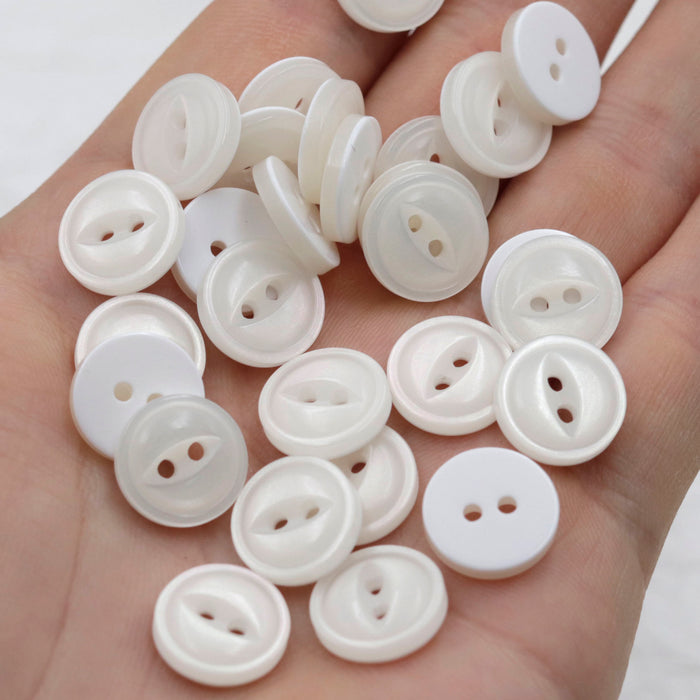 144 white MOP mother of pearl shirt button