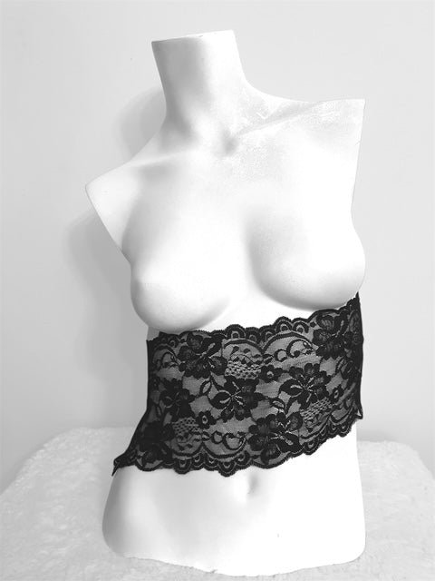 1 yard black stretch lace 5"