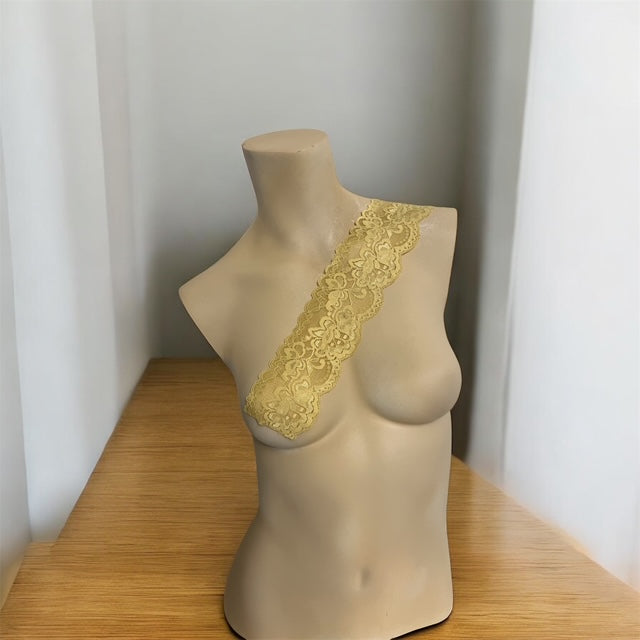 Stretch lace  Floral 3" Yellow lemon 2 Yard