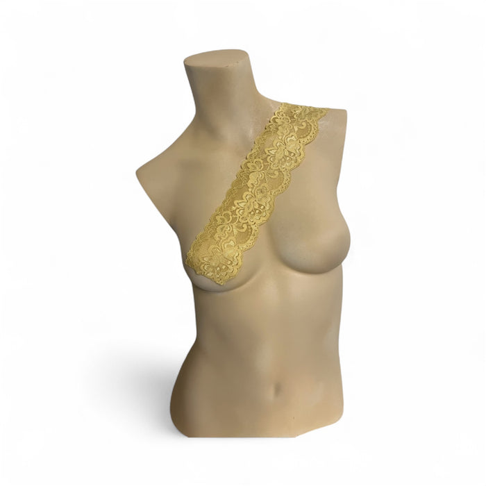 Stretch lace  Floral 3" Yellow lemon 2 Yard