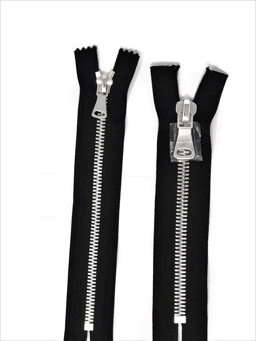 Wholesale Black Glossy Pocket Zipper Silver Teeth 5MM or 8MM in 7 inches Closed Non Separating - ZipUpZipper