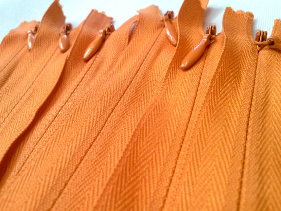 Orange Invisible Zippers 12 Inches Color 234 - ZipUpZipper