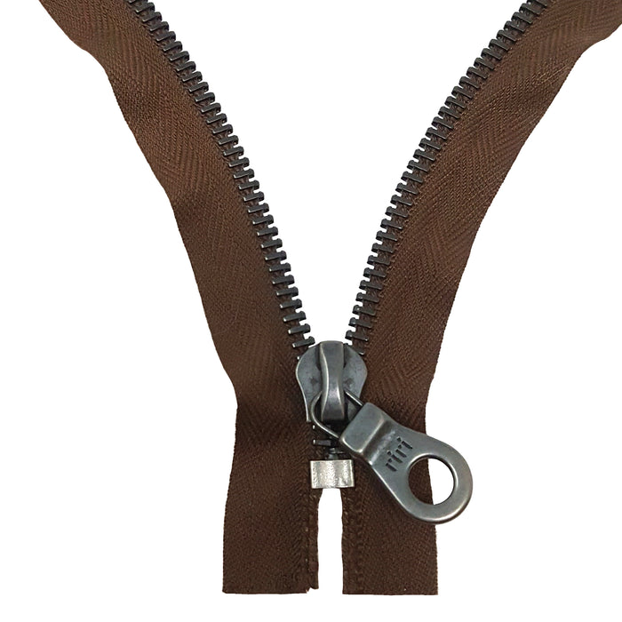 Riri Jacket Zipper 18 inches 6MM Antique Copper Finish Open Bottom —  ZipUpZipper