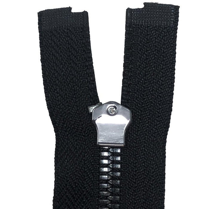7 Gunmetal Coil Separating Jacket Zipper