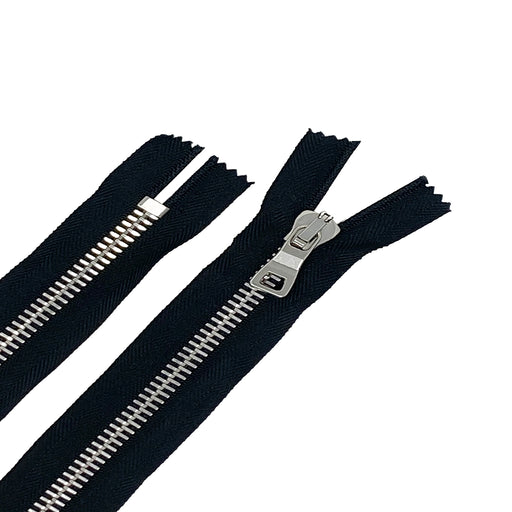 5 Silvery Separating Jacket Zipper Large Metal Zipper Black - Temu