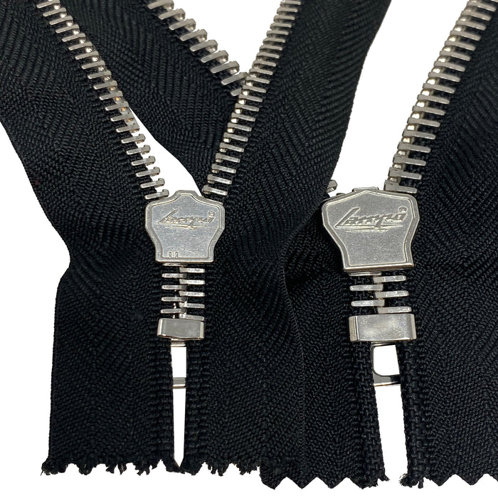 Lampo Black Tape Nickel Teeth T5 OR T8 Pocket Non-Separating Zipper 7 —  ZipUpZipper