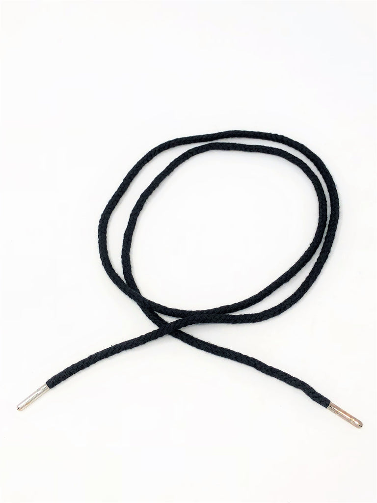 Wholesale White Round Polyester Drawstring Cord Silver Round Metal Tip —  ZipUpZipper