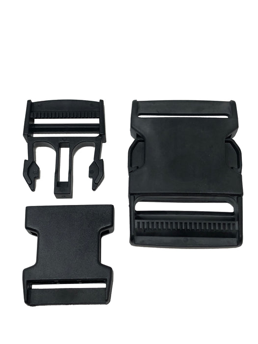 Black Plastic Buckles 1.5 Inch or 2 Inch with Side Release