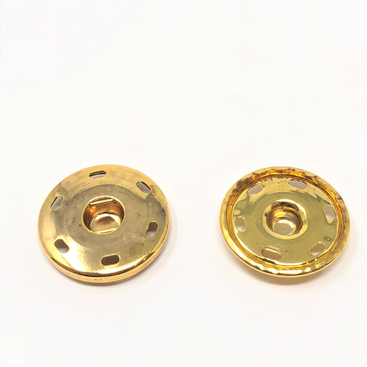Brass Metal Snaps Sew-On 6 HOLE 1 1/4 Wide - Choose Quantity — ZipUpZipper
