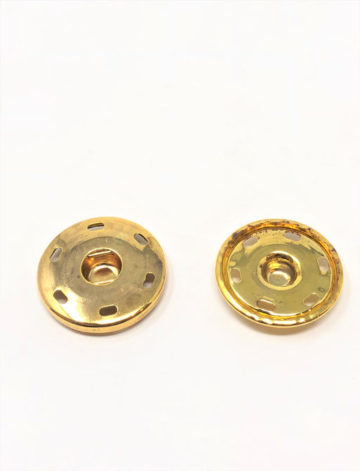 Brass Metal Snaps Sew-On 6 HOLE 1 1/4" Wide - Choose Quantity - ZipUpZipper