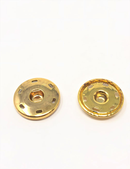 Brass Metal Snaps Sew-On 6 HOLE 1 1/4 Wide - Choose Quantity — ZipUpZipper