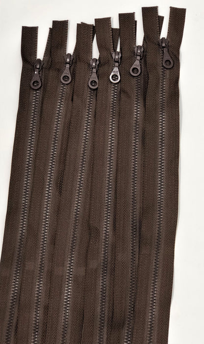 Brown Riri Zipper Plastic Molded 18 Inches D4 Open Separating Bottom - ZipUpZipper