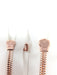Wholesale White Glossy One-Way Jacket Zipper 5MM OR 8MM Rose Gold Teeth Separating - Choose Length - - ZipUpZipper