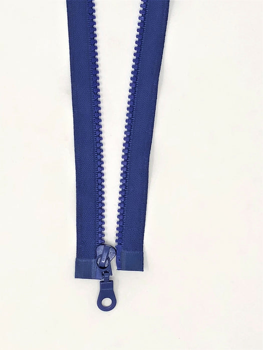 Royal Blue Plastic Molded Jacket Zipper 9 inches 5MM Open Bottom - ZipUpZipper