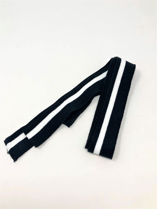 Wholesale Rib Knit Cotton Stripe Black and White - ZipUpZipper