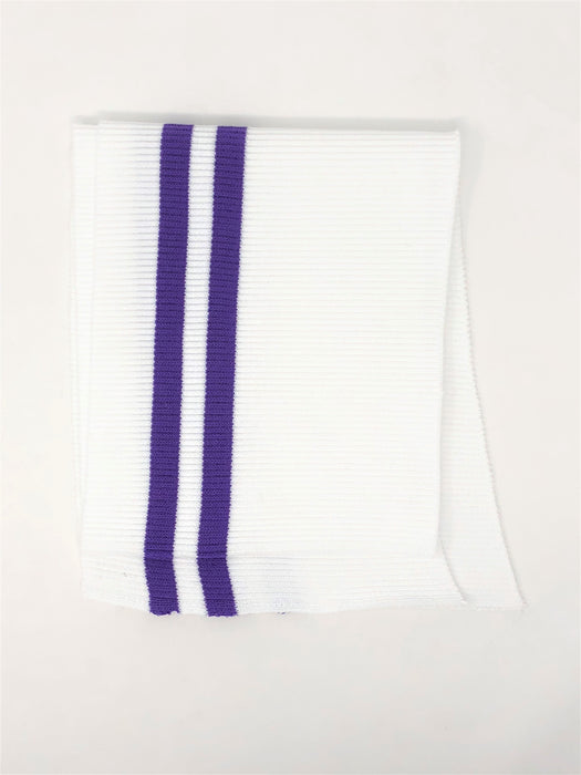 Wholesale Rib Knit Cotton Stripe White / Purple Stripes - ZipUpZipper