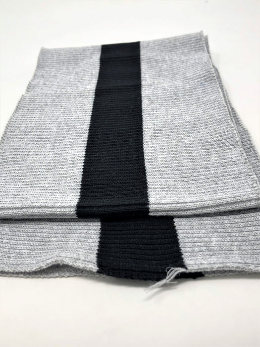 Wholesale Rib Knit Fabric Grey / Black Stripe - ZipUpZipper