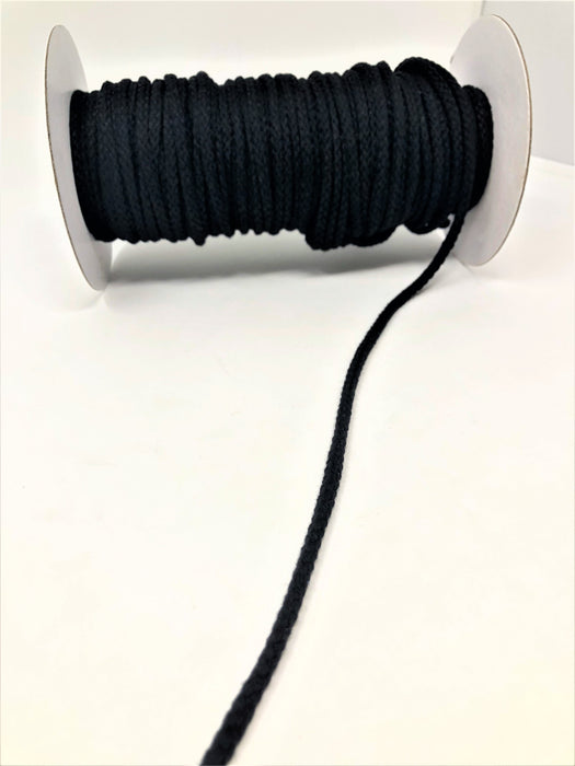 Black Drawstring String Black Round Drawstring Cord – 1/2