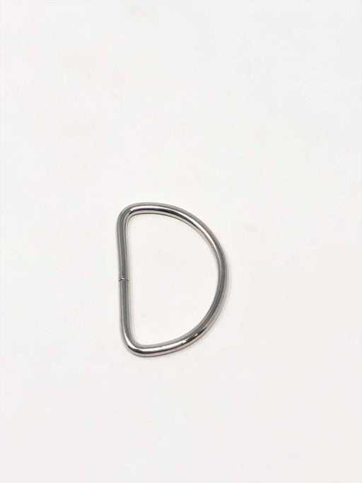 Metal D Ring 1.5"  Nickel Plated Loop Ring - ZipUpZipper
