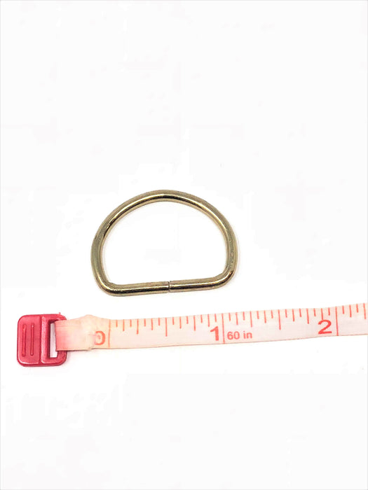 Metal D Ring 1"  Brass Plated Loop Ring - ZipUpZipper