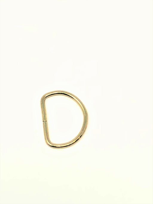 Metal D Ring 1"  Brass Plated Loop Ring - ZipUpZipper