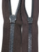 Brown Glossy Two-Way Backpack or Luggage Zipper 5MM or 8MM Gun Metal Teeth Closed - ZipUpZipper