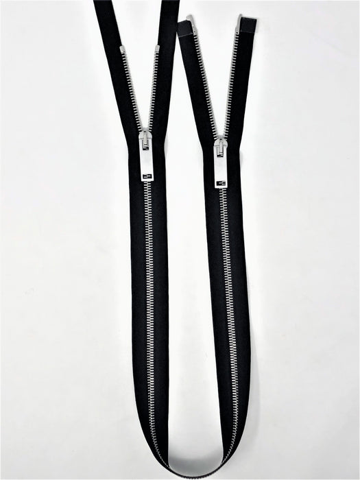 Raccagni COMBY 31 inch/79 cm Black Tape, Nickel Two-Way Separating Zipper 5MM