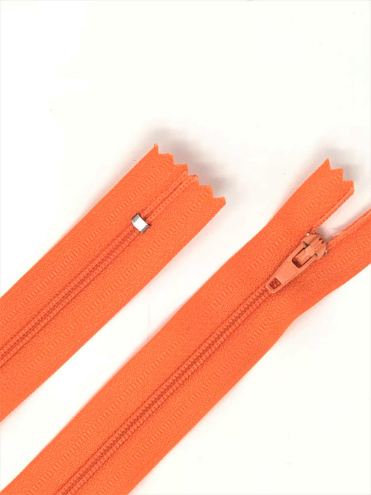 Bright Orange #P523 Generic Nylon Zipper 12-22 Inches #3 Closed -Wholesale-