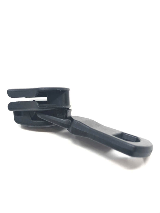 Square Glossy Metal Zipper Puller 8mm in Dull Black